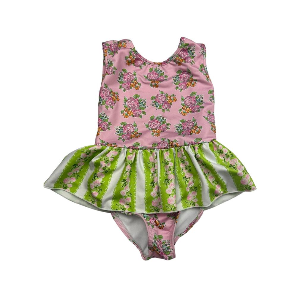 Girls SweetHoney Floral Swim Suit Size 18 months